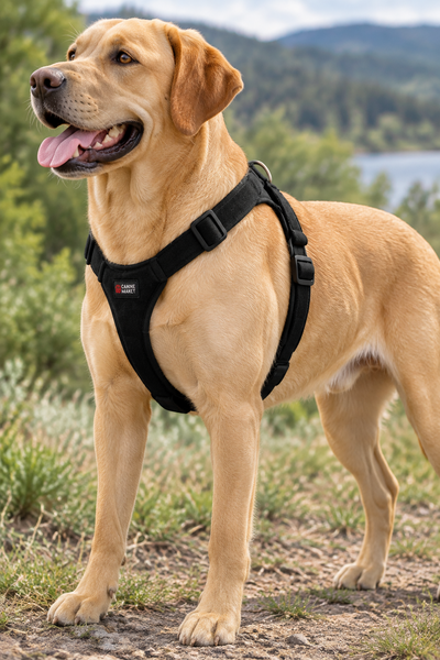 Dog Harness Nanosuede Soft Black