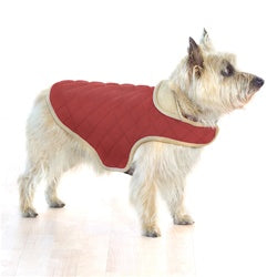 Red Quilted Warm Dog Jacket