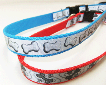 Lazerbrite dog collars red and blue