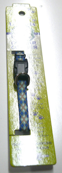 Li'l Pals Dog Collars Blue Argyle