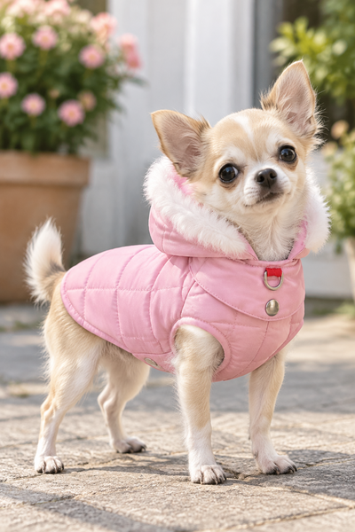 XXS Pink Padded Dog  Coat  (USA)