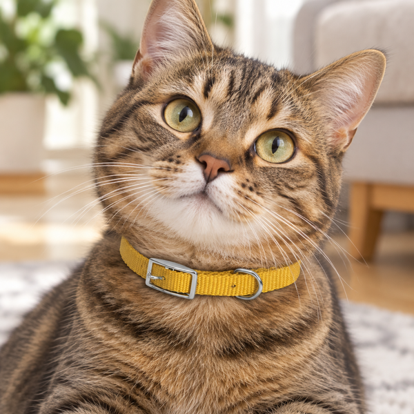 Coastal Pet Cat Collars with Safety Loop buttercup yellow Coastal Cat collar on cat