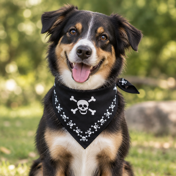 Pet Attire Skulls Bandana