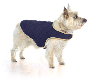 Navy Quilted Belly Dog Jacket