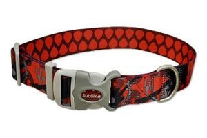 Reversible Multi Ultra Cool Patterned Dog Collar - Guitar Red - Pets Everywear - Barkyard