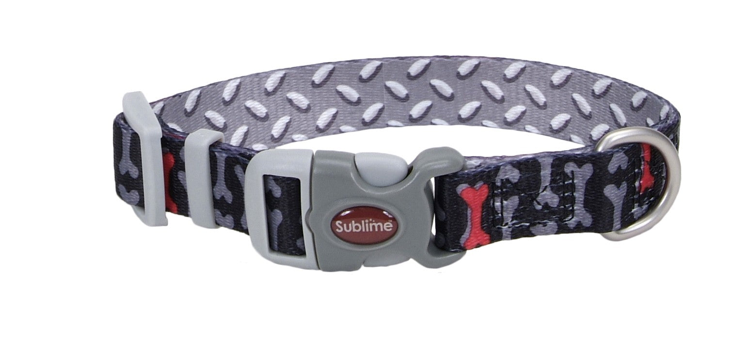 Reversible Sublime Multi Ultra Cool Dog Collar - Metal Gray 20mm,25mm,37mm - Pets Everywear - Barkyard