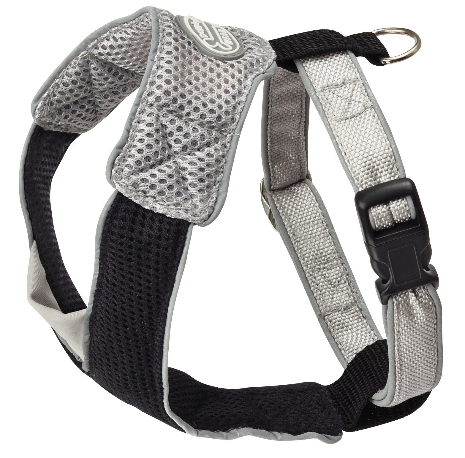 Harness V Mesh in Black/Grey - Pets Everywear - Barkyard