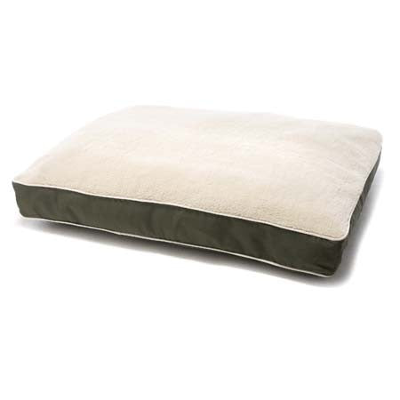 Dog Gone Smart Bed Rectangle with Sherpa - Olive - Pets Everywear - Barkyard