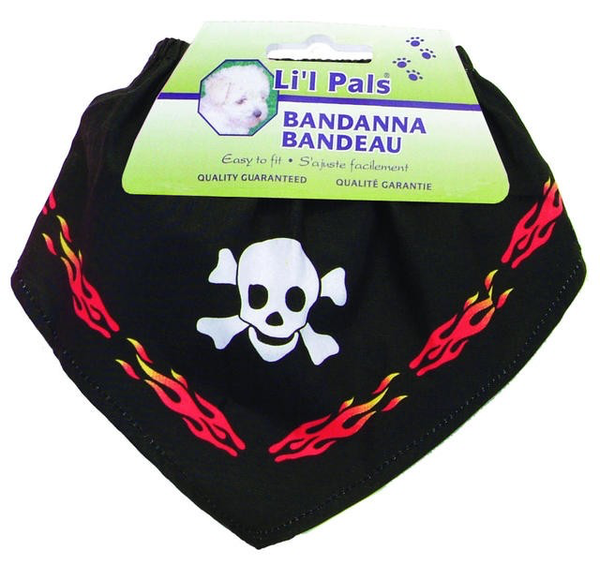 Li'L Pals Skull and Flames Bandana - Pets Everywear - Barkyard