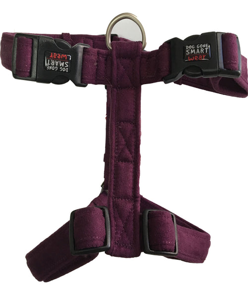 Dog Gone NanoSuede Harness  Plum Large - Pets Everywear - Barkyard