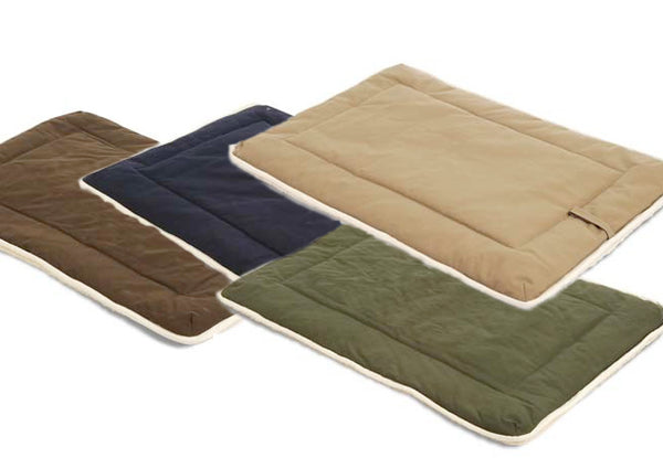 Dog Gone Crate Pad with Wool Sherpa Olive - Pets Everywear - Barkyard