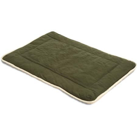 Dog Gone Crate Pad with Wool Sherpa Olive - Pets Everywear - Barkyard