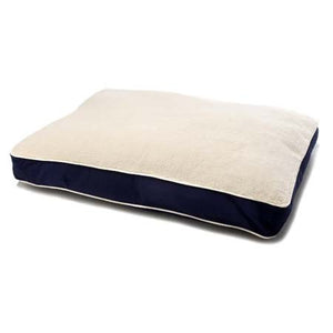 Dog Gone Smart Bed Rectangle with Sherpa - Navy - Pets Everywear - Barkyard