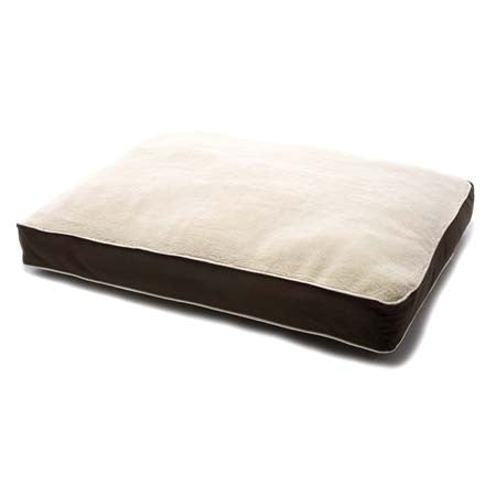 Dog Gone Smart Bed Rectangle with Sherpa - Brown - Pets Everywear - Barkyard