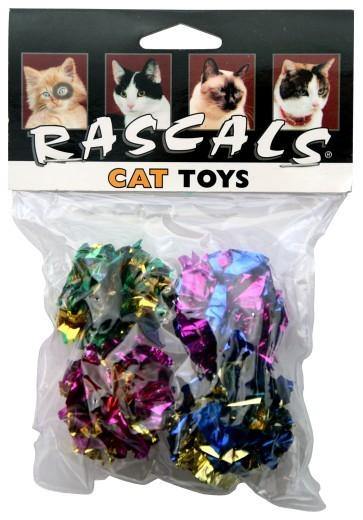 Cat Toys Lattice Balls and Krinkle Balls - Packs of 4 - Pets Everywear - Barkyard