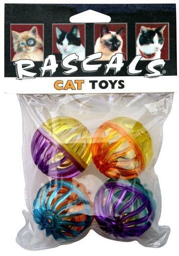 Cat Toys Lattice Balls and Krinkle Balls - Packs of 4 - Pets Everywear - Barkyard