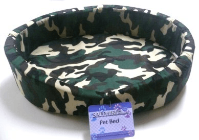 Camo Design Oval Dog Beds - Pets Everywear - Barkyard