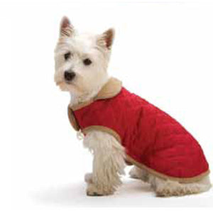 Red Quilted Dog Gone Smart NanoSuede Jacket - Pets Everywear - Barkyard